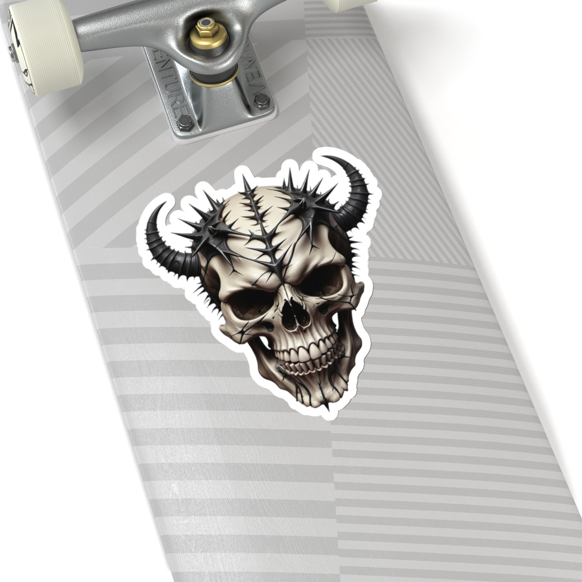 Horned Skull Sticker - Kiss-Cut Stickers