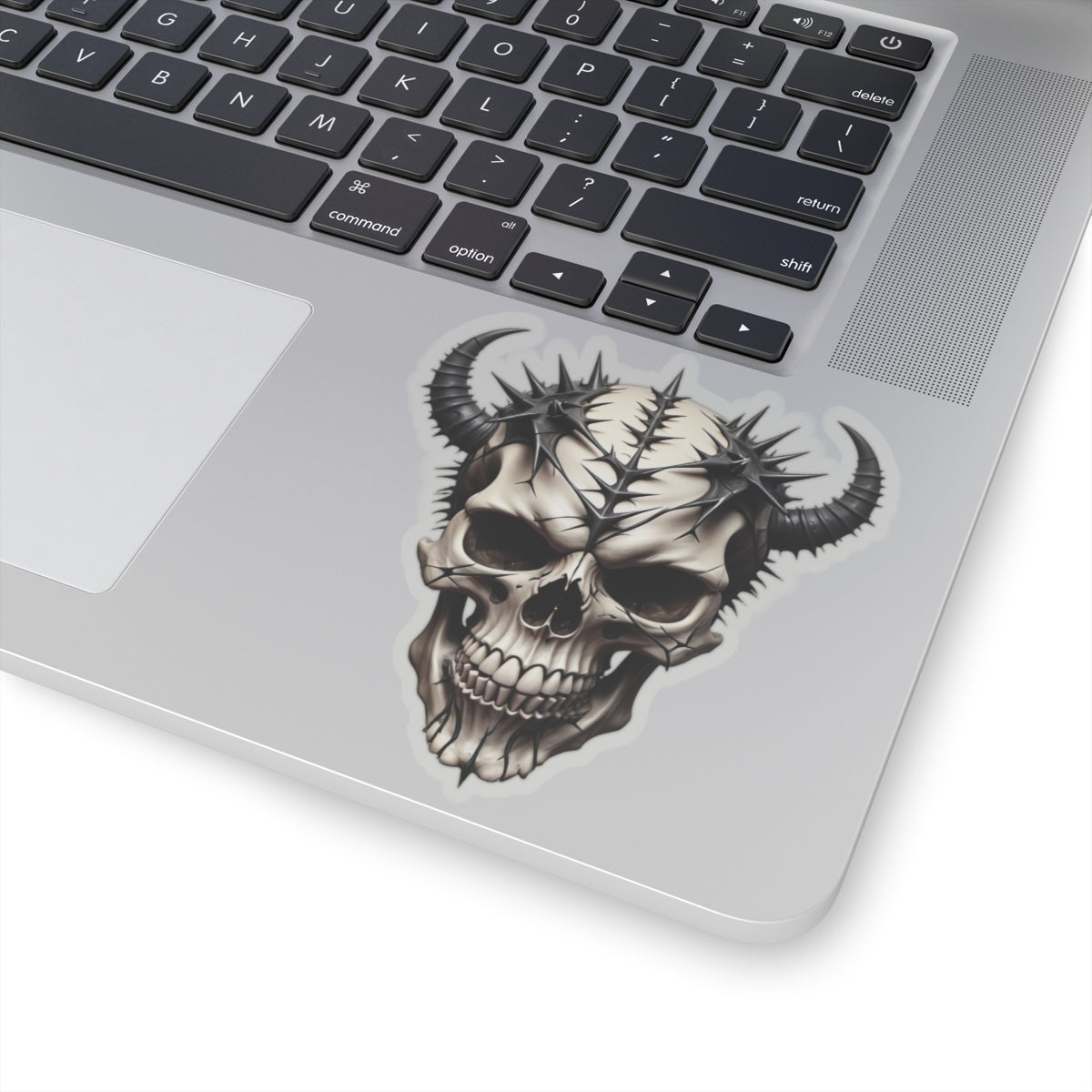 Horned Skull Sticker - Kiss-Cut Stickers