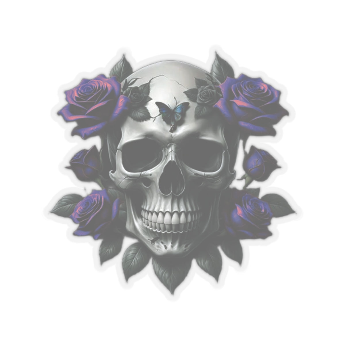 Skull Butterfly Sticker