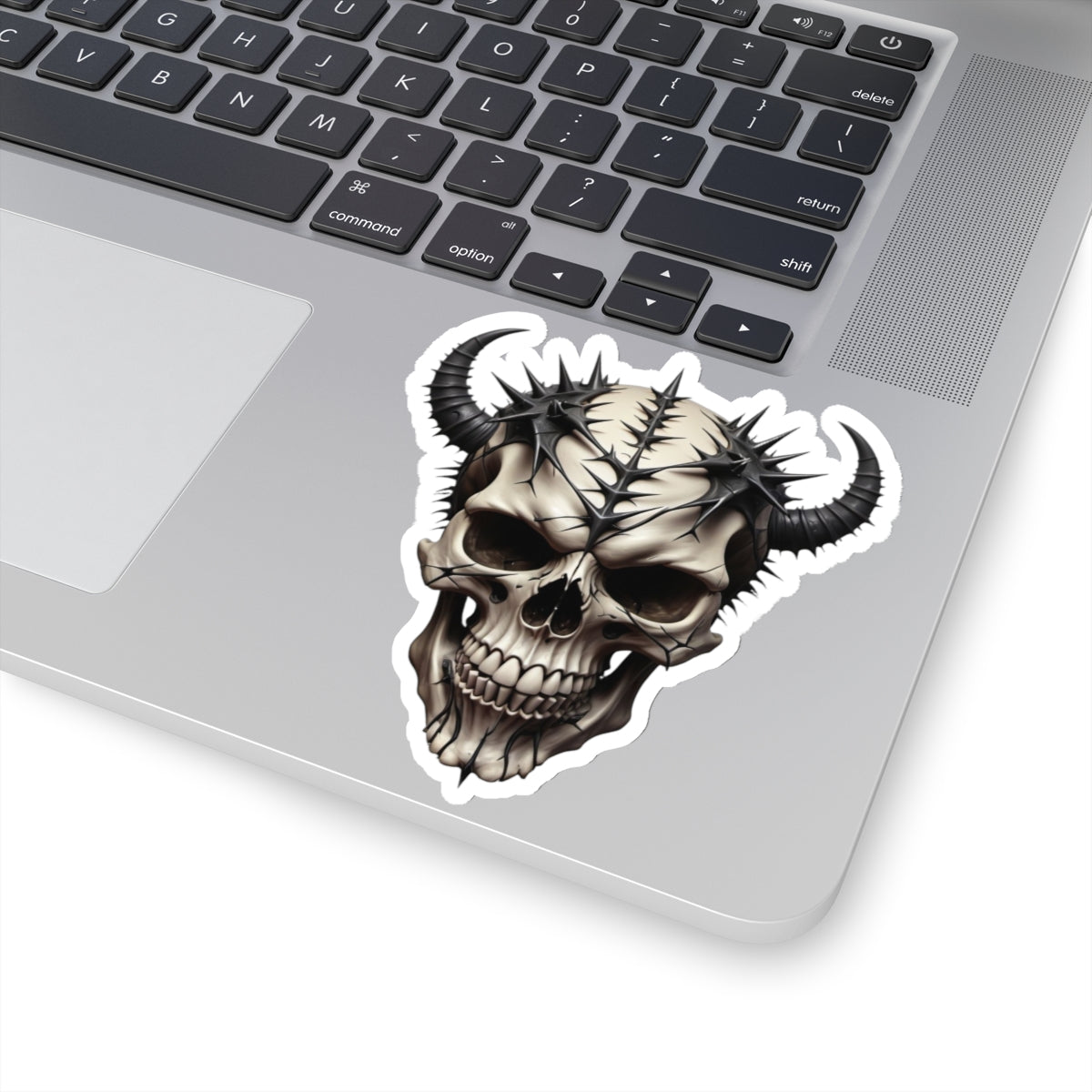 Horned Skull Sticker - Kiss-Cut Stickers